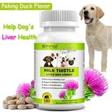 Oimmal Milk Thistle for Dogs 180 Chewable Tablets - Liver Support Supplement with DHA and EHA - Dogs Liver Protection & Defence Kidney Cleanse Detox - 1pack