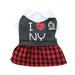 YUHAOTIN Dog Clothes for Small Dogs Female Spring Summer Dog Plaid Printed Dress College Style Dog Red Plaid Dress Pet Clothes for Small Medium Large Dogs Dog Clothes Boy Winter Dog Clothes Girls