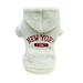 YUHAOTIN Pet Clothes for Small Dogs Boy Dog Cat Clothing Lamb Wool Autumn/Winter Warm New York Hoodie Dog Shirts for Small Dogs Girl Dog Shirt for Large Dogs Warm