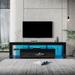 Hight Gloss LED TV Stand with Remote Control Lights for up to 80" TV - 78.70" x 13.78" x 17.72"