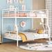 Full XL Over Queen Bunk Beds, Heavy-Duty Metal Bunk Bed for Boys Girls Teens Bedroom Dormitory, Can be Divided into 2 Beds