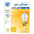 GE Lighting 78798 Energy-Efficient Crystal Clear A19 Halogen Bulb 72W 2-Pack Each