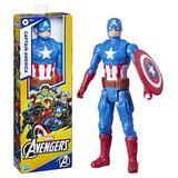 Marvel Avengers Titan Hero Series Captain America Poseable Action Figure (12â€�)