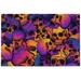 Dreamtimes Skull Pattern Trend Colors Purple Orange Blue Halloween Day of The Dead Jigsaw Puzzles 1000 Pieces Intellectual Entertainment Puzzles Fun Game for Family Children and Adults