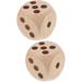 2pcs Wooden Dice Large Wood Dice Game Dice Prop Blank Wooden Dice Wooden Point Dice Game Dice