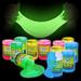 Playbees Glow in The Dark Slime - 12 Pack - Neon Blue Green Pink Yellow Colors - Glowing Slime Kit for Kids - Party Favors Goody Bag Fillers