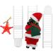 Musical Electric Santa Claus Doll Santa Climbing Ladder with Music Doll No Battery