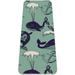 Marine Yachts Funny Whales Carefree Sunny Voyage Pattern TPE Yoga Mat for Workout & Exercise - Eco-friendly & Non-slip Fitness Mat
