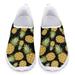 Pzuqiu Pineapple Women Tennis Shoes Size 7 Daily Sports Mesh Sneakers Nursing Driving Flat Shoes Slip-on Road Running Shoes Trainers Outdoor Home Footwear