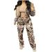 Virmaxy Womens High Waisted Cargo Pants Travel Straight Leg Pants with Pockets High Waist Straight Tube Multicolor Camouflage Cargo Pants Fishing Golf Travel Pants with Pockets Camouflage-A S