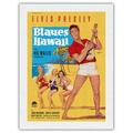 Elvis Presley in Blaues (Blue) Hawaii - Vintage Film Movie Poster by Rolf Goetze c.1961 - Japanese Unryu Rice Paper Art Print (Unframed) 18 x 24 in
