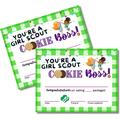 Scout Cookie Award 50 pk 8.5x11 Certificate of Achievement Awards for Selling Cookies Boss Girl Troop # Leader Planner