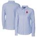 Women's Cutter & Buck Light Blue Los Angeles Angels City Connect Oxford Stretch Dress Shirt