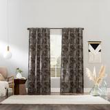 Wide Width Sun Zero™ Pedra Paisley Embroidery Back Tab Curtain Panels by BrylaneHome in Chocolate (Size 40" W 84" L)