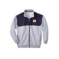 Men's Big & Tall NCAA Zip Front Fleece Jacket by NCAA in Michigan (Size 4XL)