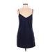 Jessica Simpson Casual Dress - Shift Plunge Sleeveless: Blue Print Dresses - Women's Size 8