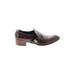 Giorgio Armani Flats: Loafers Chunky Heel Work Brown Solid Shoes - Women's Size 39 - Round Toe