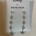 Disney Jewelry | Baublebar Disney Mickey Mouse Diamond Gems Dangle Hearts Valentine Earrings | Color: Silver | Size: Os