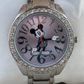 Disney Accessories | Disney Accutime Women Wristwatch Silver Tone Pink Face Quartz Watch | Color: Silver | Size: Os