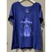 Disney Tops | Disney Women's Size 4xl Cinderella Navy Blue Short Sleeve V-Neck T-Shirt Tee | Color: Blue | Size: 4xl