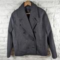 J. Crew Jackets & Coats | J. Crew Gray Melton Wool Double Breasted Peacoat Size 6 | Color: Gray | Size: 6