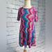 Lularoe Dresses | Lularoe Girls Geometric Print Dress Size 4 | Color: Purple | Size: 4g