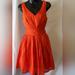 J. Crew Dresses | J. Crew Red/ Burnt Orange V Neck Dress | Color: Orange/Red | Size: 8