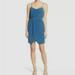 Madewell Dresses | Madewell Blue Silk Sandstar Tulip Hem Mini Dress Size 2 | Color: Blue | Size: 2