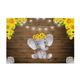 Sunflower Elephant Wooden Floor Custom Puzzle - Personalized Jigsaw Puzzle, Creative Challenge And Mind Game,Gift For Puzzle Lovers