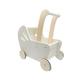 Moover Essential Dolls Pram for Toddlers, Assembly Required, Designed in Denmark from MDF, Push Along Toy, 18 Months +, 44 x 41 x 24 cm, Off-White and Natural Wood