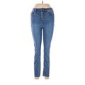 CALVIN KLEIN JEANS Jeans - Mid/Reg Rise: Blue Bottoms - Women's Size 8 - Sandwash