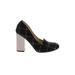 Bettye Muller Heels: Loafers Chunky Heel Cocktail Party Black Shoes - Women's Size 7 - Round Toe