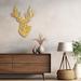 SIGNLEADER Deer Trees Animal Nature Wall Accent Metal Wall Decor Metal in Gray/Yellow | 24 H x 24 W x 0.05 D in | Wayfair