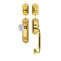Grandeur Windsor Handleset w/ Deadbolt and Door Knob and Rosette, Crystal in Yellow | 7.53 D in | Wayfair 825615