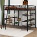 Mason & Marbles Kinka Full Loft Bed Metal in Black | 66.5 H x 68.9 W x 77.4 D in | Wayfair C5418CC8BA074EC58093A56DEDA95ED5