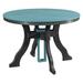 Rosecliff Heights Caeson 44 L x 44 W Outdoor Table Plastic in Blue/Black | 30 H x 44 W x 44 D in | Wayfair 38F15FBB56474882913DFEECAB4FC04A