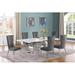 Willa Arlo™ Interiors Ballance Dining Set Upholstered/Metal in Gray | 30 H x 44 W x 87 D in | Wayfair 79F7E6AE2489435FB7842DB0B6874C4A