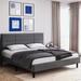 Latitude Run® Noorul Upholstered Platform Bed Wood in Gray/Brown | 5 H x 23 W x 55 D in | Wayfair 9C1387D5ABB0412BA1FD1752F5258920