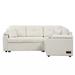 Brown Sectional - Latitude Run® 87.4" L-Shape Sofa Bed Pull-Out Sleeper Sofa w/ Wheels, USB Ports, Power Sockets For Living Room, Beige | Wayfair