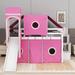 Kharbanda Loft Bed by Harper Orchard, Solid Wood in Pink/Gray | 76.8 H x 100 W x 94.37 D in | Wayfair 8F67A912FC064624A6C6289BABBA2779