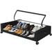 Rebrilliant Under Bed Shoe Storage Organizer Storage Box for Clothes Toys Shoes Blankets Metal/Fabric in Black | 6.9 H x 30.7 W x 17.1 D in | Wayfair