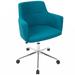 Latitude Run® Adjustable Office Chair In Teal By Lumisource_34.3" H x 23.5" W x 26.5" D in Blue | 23.5 W x 26.5 D in | Wayfair