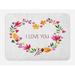 The Holiday Aisle® I Love You Plush Bath Mat, Text in Floral Heart, 30.2"x20", Multicolor, Polyester | Wayfair 22AF7D449DBF49FCA7AB394D3DBCE169