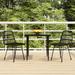 Bayou Breeze Badr Square 31.5" L Outdoor Dining Set Glass/Metal in Black | 31.5 W x 31.5 D in | Wayfair 6A0D8AA667F84E6391874E437CD1B645