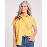 Blair Women's Fiesta Camp Shirt - Yellow - XL - Womens