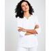 Blair Women's Essential Knit Notched Tee - White - 2XL - Womens