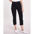 Blair Women's DenimEase™ Back Elastic Girlfriend Cropped Jeans - Black - 6P - Petite