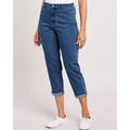 Blair Women's DenimEase™ Back Elastic Girlfriend Cropped Jeans - Denim - 12P - Petite