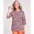 Blair Women's Essential Knit Elbow Length Sleeve Boatneck Top - Multi - L - Misses