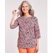 Blair Women's Essential Knit Elbow Length Sleeve Boatneck Top - Multi - 3XL - Womens